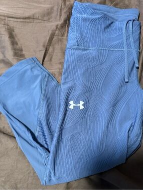 Under Armour Blue Textured Compression Leggings